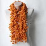 Orange Crochet Scarf