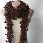 Brown Crochet Scarf