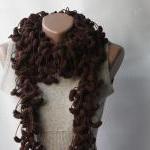 Brown Crochet Scarf