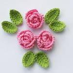 Pink Crochet Roses