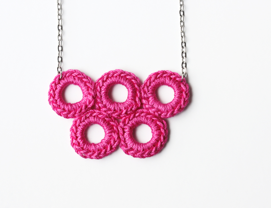 Pink Circle Necklace