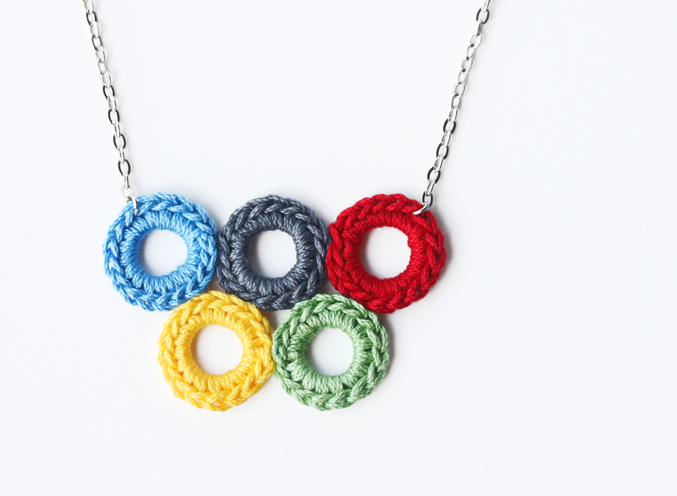Colorful Olympic Circle Necklace on Luulla