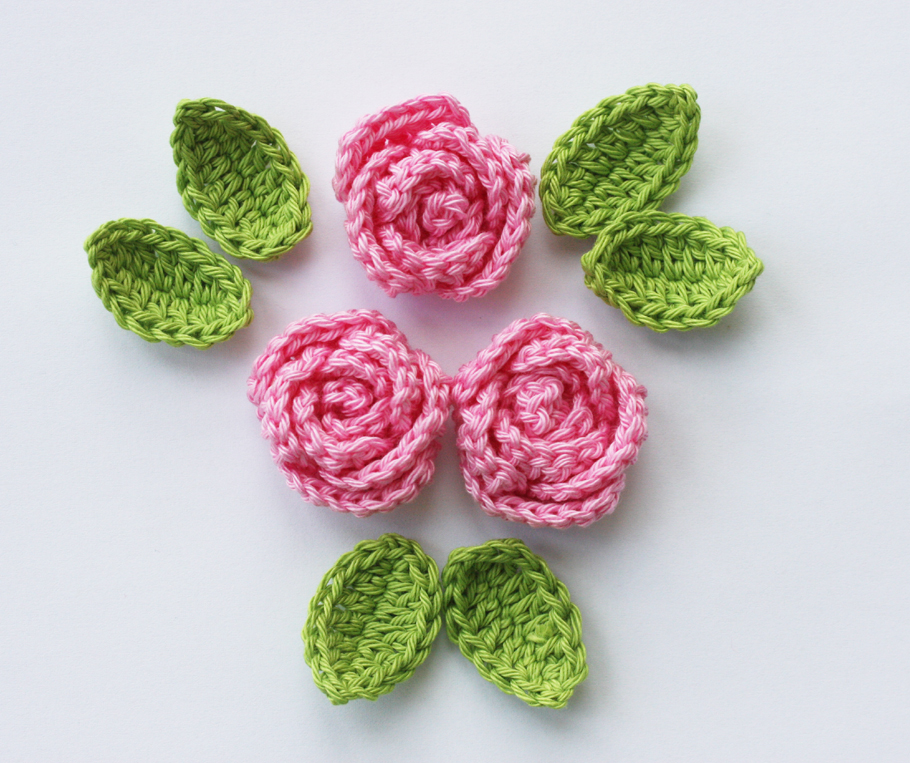 Pink Crochet Roses on Luulla