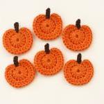 Crochet Pumpkin Appliques Thanksgiving Decoration..