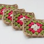Crochet Coffee Coaster - Granny Squares For..
