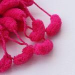 Magenta Crochet Scarf - Chunky Curly Mulberry..