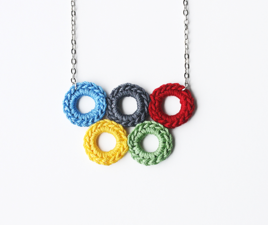 Colorful Olympic Circle Necklace on Luulla